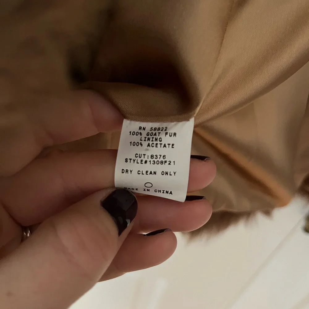 Max Studio Genuine Goat Fur Coat - XS - Picture 2 of 9